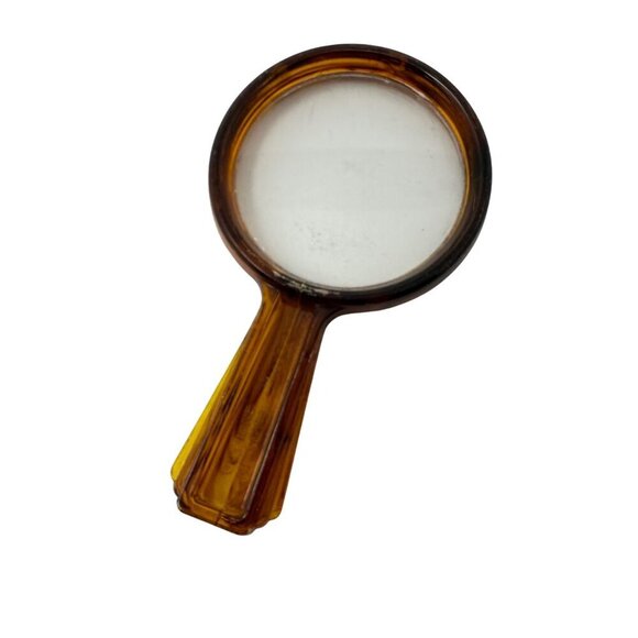 Vintage English French Midget Dictionary Leather Case Magnifying Glass Vintage - Picture 8 of 12